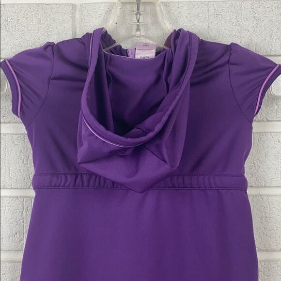 REI Infant Girls Purple Hooded Dress Size 12 Months - Picture 5 of 8